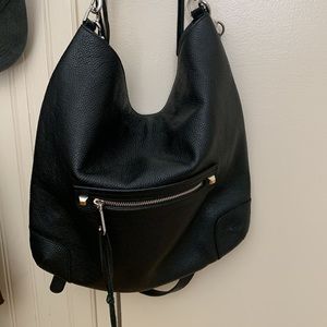 Rebecca Minkoff Reagan Leather Hobo Shoulder Bag black